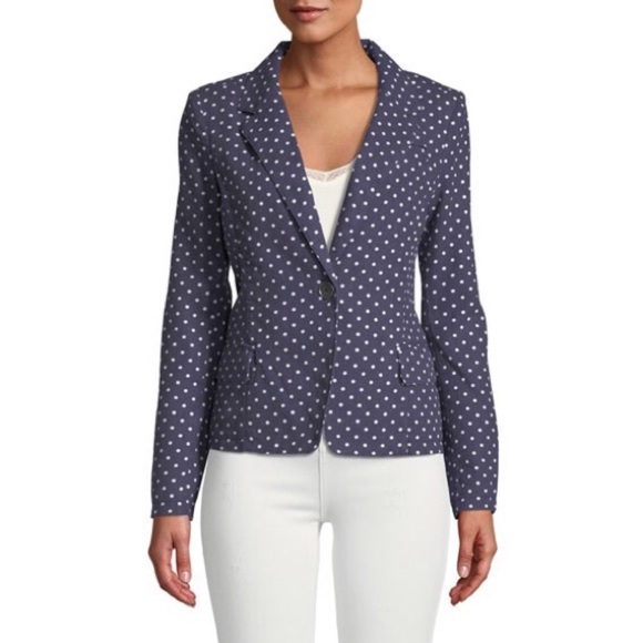 Neiman Marcus Raison D’etre polka dot blazer - Picture 1 of 4